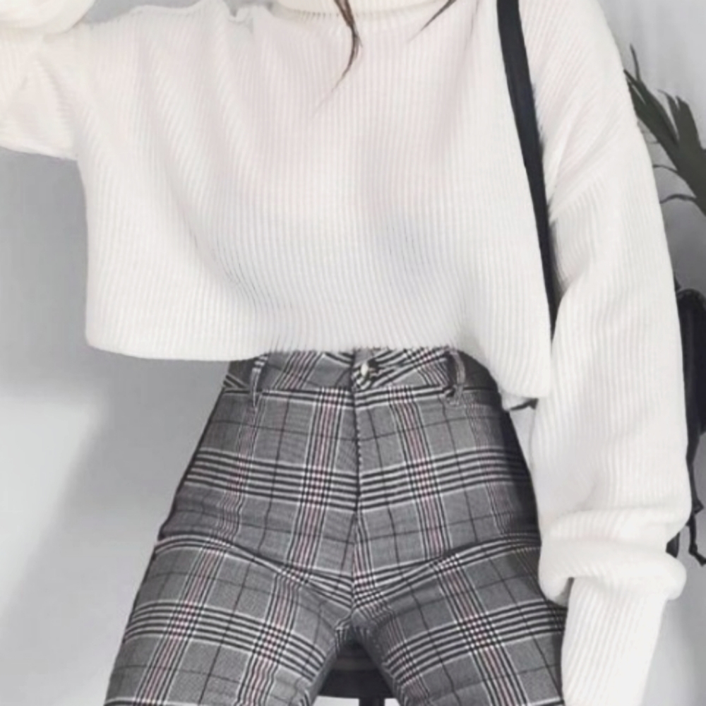 New Old Navy ankle pants plaid 4